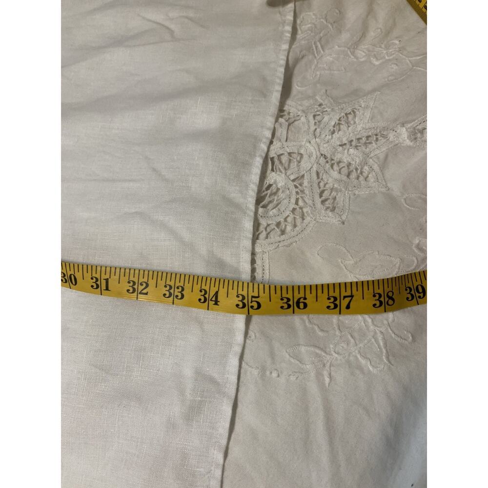 J Jill Love linen White Shirt dress 3x Pockets Roll Tab Sleeve Beach Resort - Picture 7 of 13